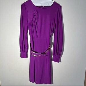 Darling XS long sleeve purple dress‎ with 2 belts